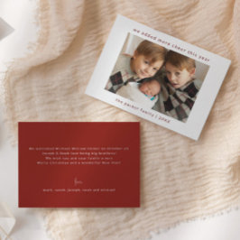 Novo Bebê Adicionamos Mais Saúde | Cartão de Natal