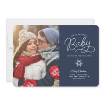 Novo bebê Engraçado Anúncio de Gravidez de Natal