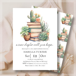 Novo capítulo - Convite para Chá de fraldas Cactus