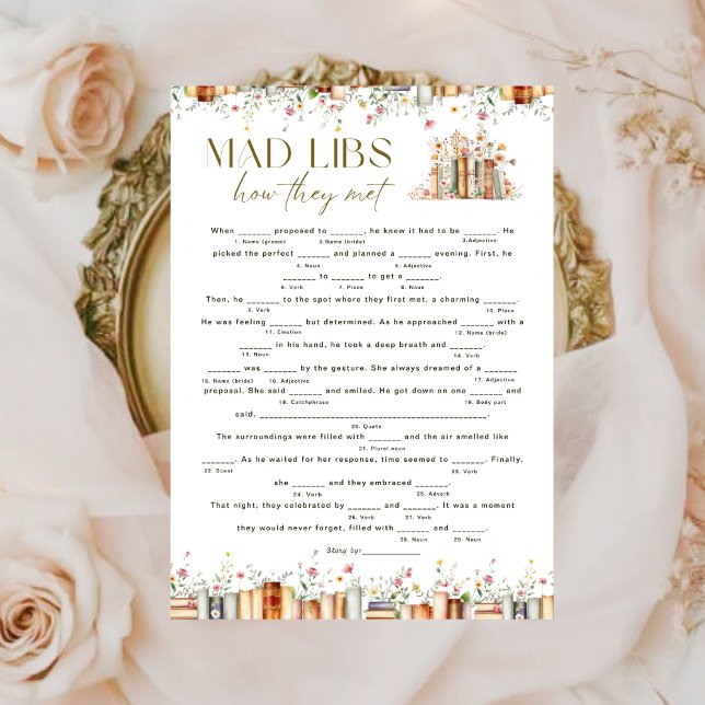 Novo Capítulo Storybook Mad Libs - Jogo de Chá de  (Criador carregado)