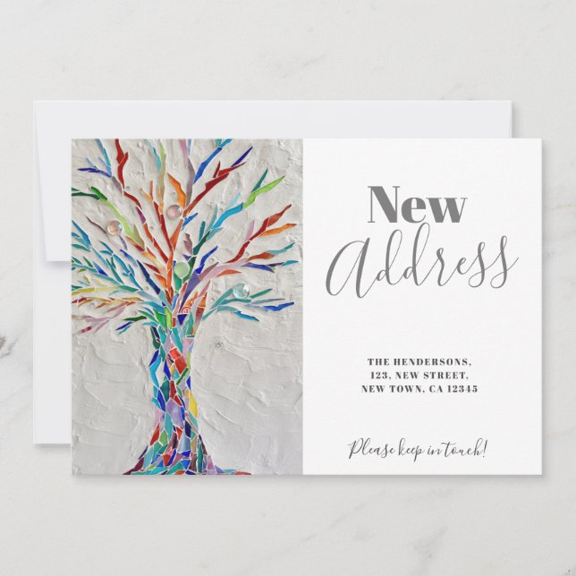 Novo Cartão de Anúncio de Movimentação de Endereço (Frente)