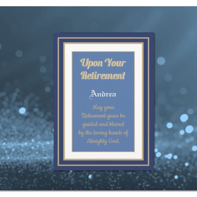 NOVO! Cartão de benção de aposentadoria (Criador carregado)