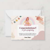 novo cartão de gravidez de viagem