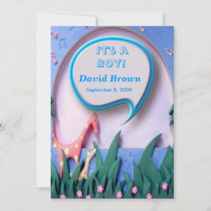 Novo cartão de lançamento do Baby Boy com adição d