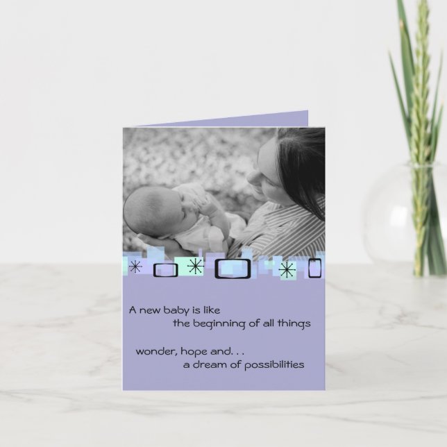 Novo Cartão de Saudação para Bebês (Frente)