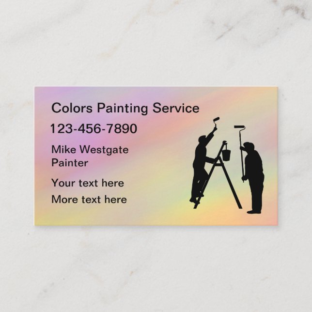 Novo Cartão de visita do Pintor de Casa Profission (Frente)