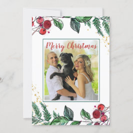 Novo Casal Com Foto De Cachorro Natal Floral