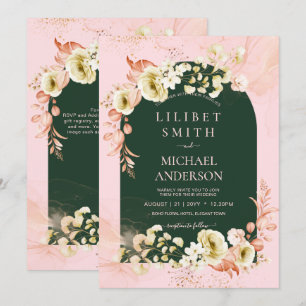 NOVO! Casamento Floral Rosa-Rosa-Verde Florestal