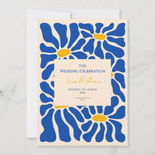 novo convite de casamento abstrato botânico para j