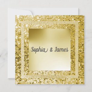 Novo convite de casamento Elegante Sparkle