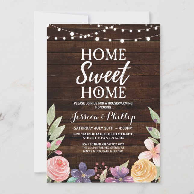 Novo Convite Para Casa Da Festa De Aquecimento Dom (Frente)