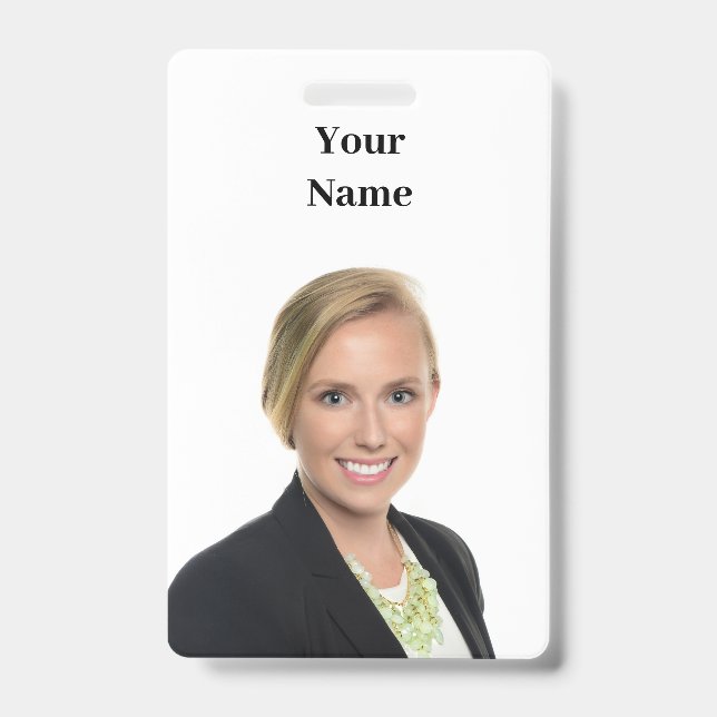 NOVO! Crachá - Vertical com Lanyard - Personalizad (Frente)
