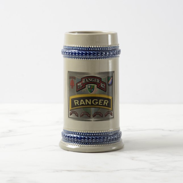 Novo Design 75º Regimento Ranger Caneca de cerveja (Centro)