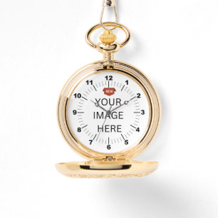 NOVO! Dourado relógio de bolso - Personalizado