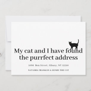 Novo Endereço do Gato de Estimação Anúncio de Muda