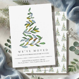 Novo endereço Movendo o lançamento Cartões de Nata