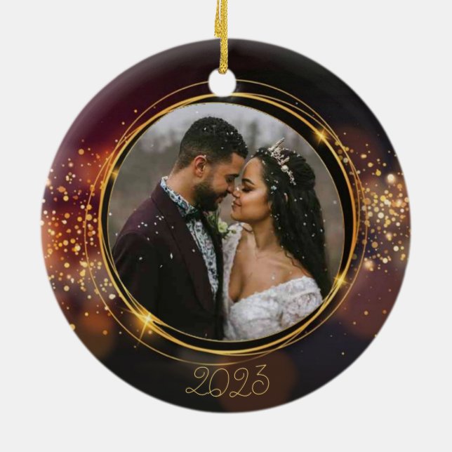 Novo Enfeites de natal Personalizado (Traseira)