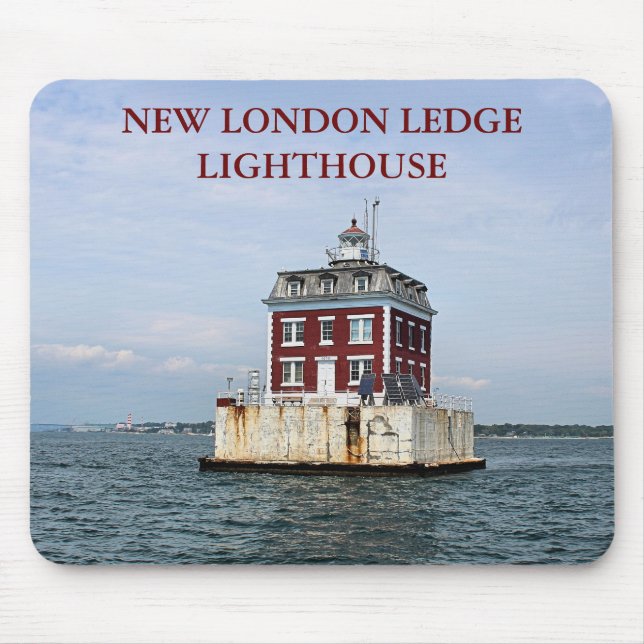 Novo farol de Londres, Connecticut Mousepad (Frente)