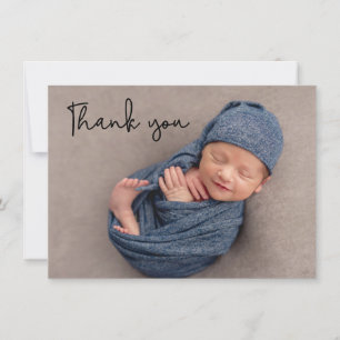 Novo irmão bebê Anúncio Foto de agradecimento