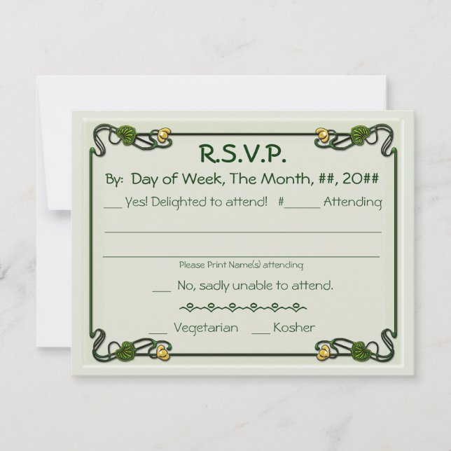 Novo Lírios (Cartão de Resposta de Convite) (Frente)