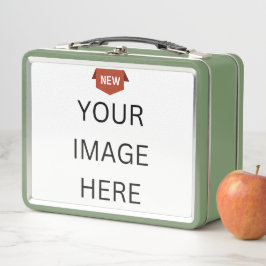 NOVO! Lunchbox de metal - Verde - Personalizado