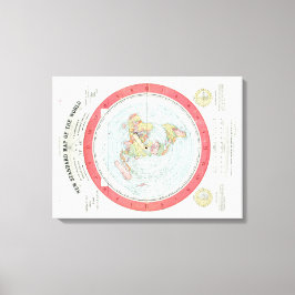 NOVO MAPA PADRÃO DO MUNDO DE Gleason - Canvas