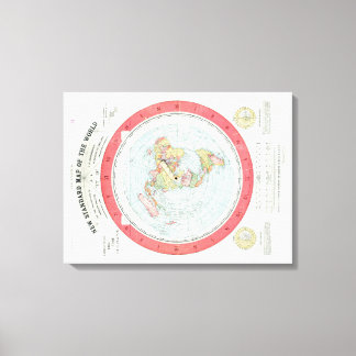 NOVO MAPA PADRÃO DO MUNDO DE Gleason - Canvas