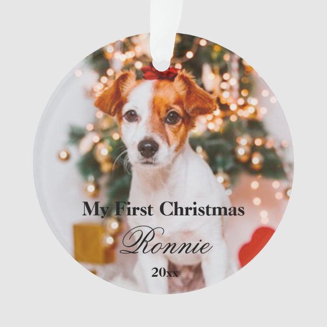 Novo Ornamento De Natal Com Foto (Frente)