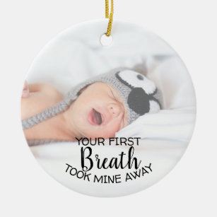 Novo Pai Mãe Novo Ornamento Fotográfico de Bebê