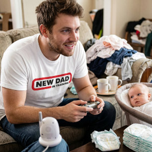 Novo papai no treinamento - Camiseta Engraçada
