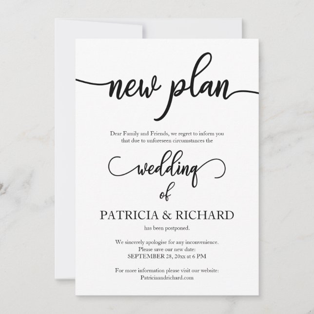 Novo Plano Adia Anúncio de Casamento (Frente)