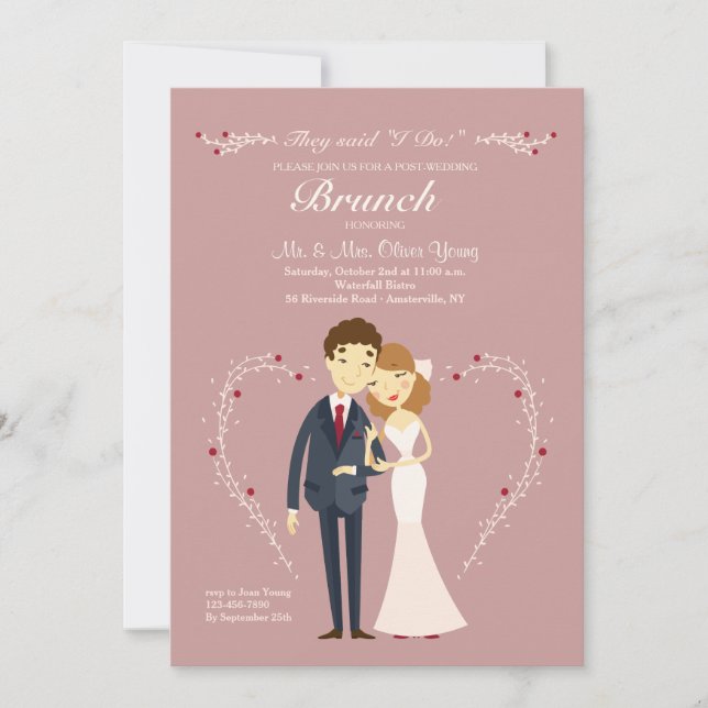 Novo Posto de Amor Convite Brunch (Frente)