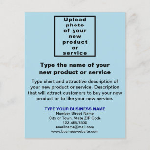 Novo produto ou Service Light Blue Flyer