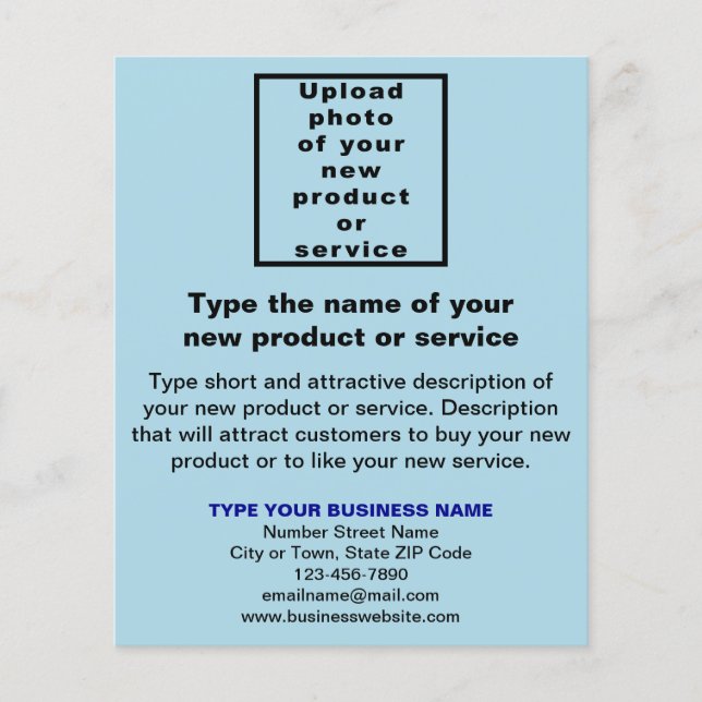 Novo produto ou Service Light Blue Flyer (Frente)