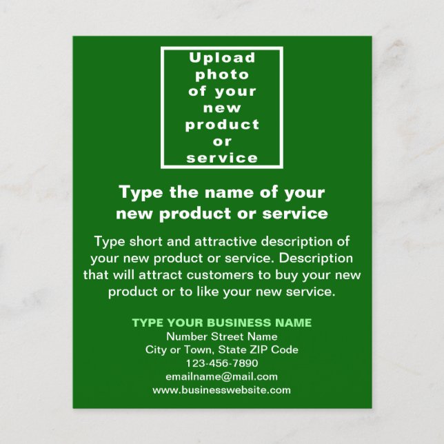Novo produto ou serviço comercial no Green Flyer (Frente)