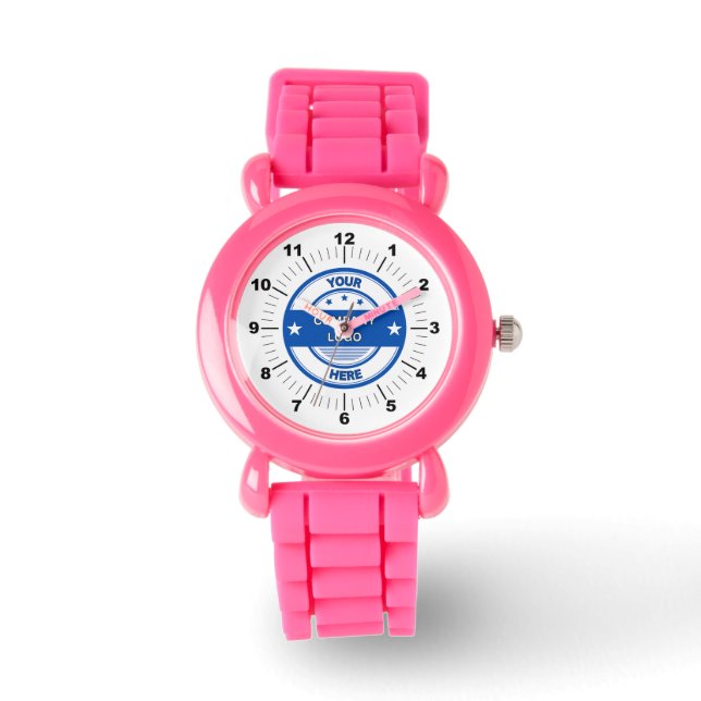 NOVO! Relógio Infantil - Personalizado - Rosa (Frente)