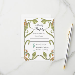Novo RSVP de Casamento Flores