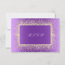 Novo RSVP Dourado de Ametist Roxo