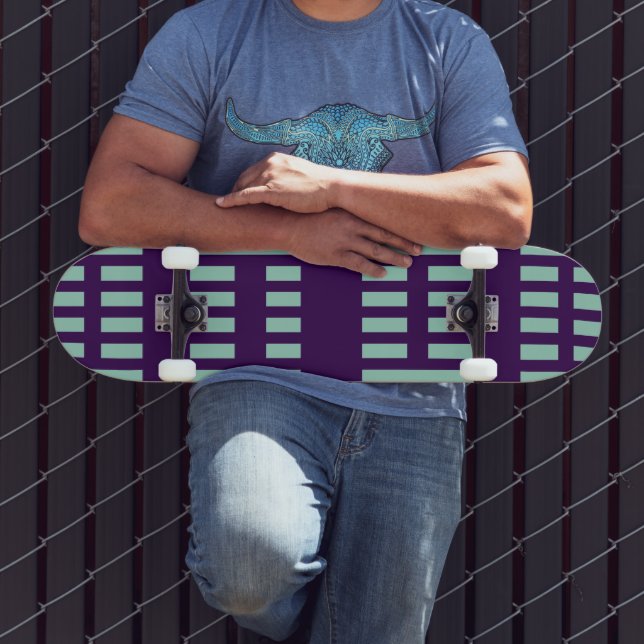 Novo Skateboard Elegante com Padrão de Faixa Moder (Ao ar livre 3)