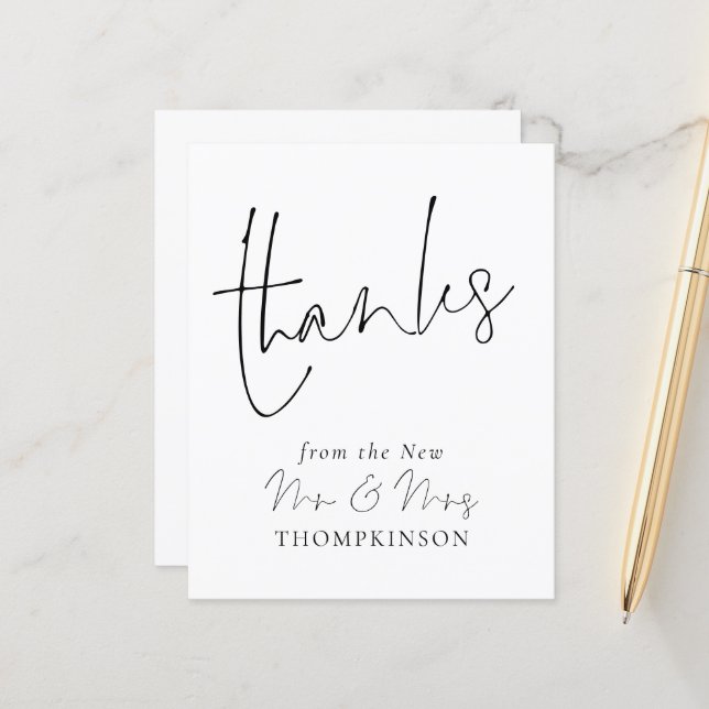 Novo Sr.ª Casando qualquer Obrigado Colorido (Frente/Verso In Situ)