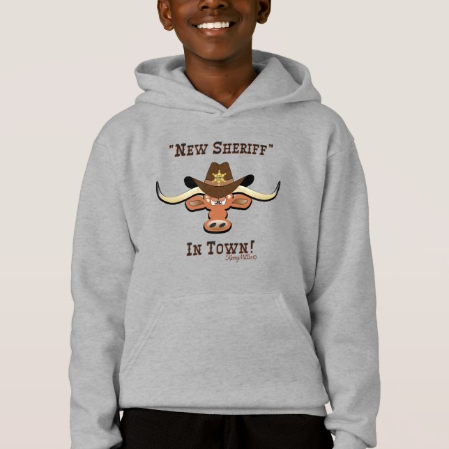 Novo xerife na cidade, camiseta do Longhorn Boy (Frente)