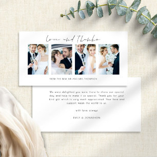 Novos 4 fotos, amor e Cartões de agradecimentos de