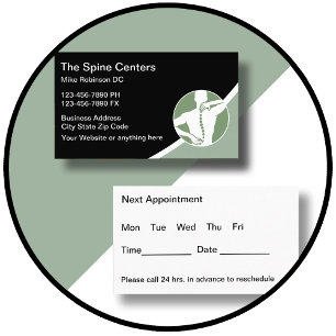 Novos Cartões de visitas de nomeação do Chiropract