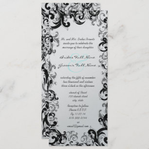 Novos tamanhos 4.25x9.25 Convite para casamento em