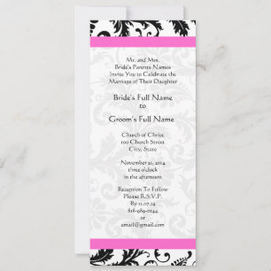 Novos Tamanhos Damask Swirls Convite Para Casament