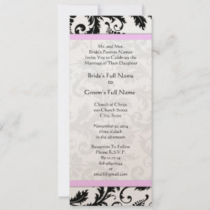 Novos Tamanhos Damask Swirls Convite Para Casament