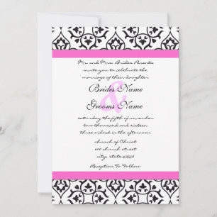 Novos Tamanhos Damask Swirls Convite Para Casament