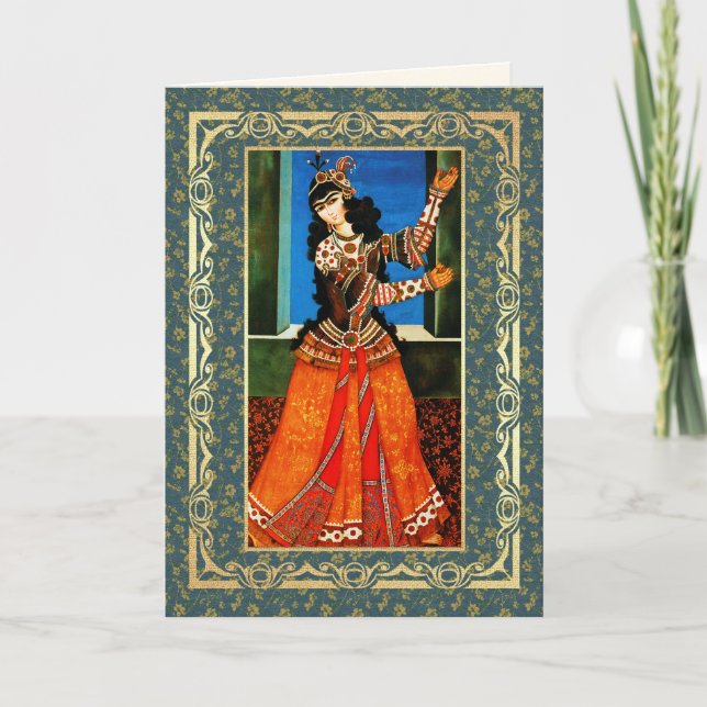 Nowruz Mubarak. Cartões de Boas Festas do Ano Novo (Frente)