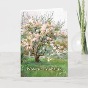 Nowruz Mubarak. Cartões Personalizáveis do Ano Nov