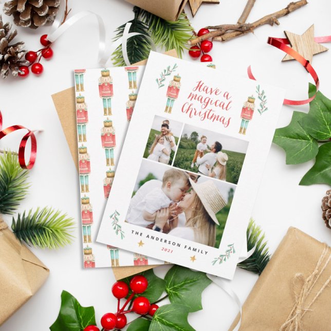 Noz-cracker aquarela botânica 3 fotografia Natal (Criador carregado)